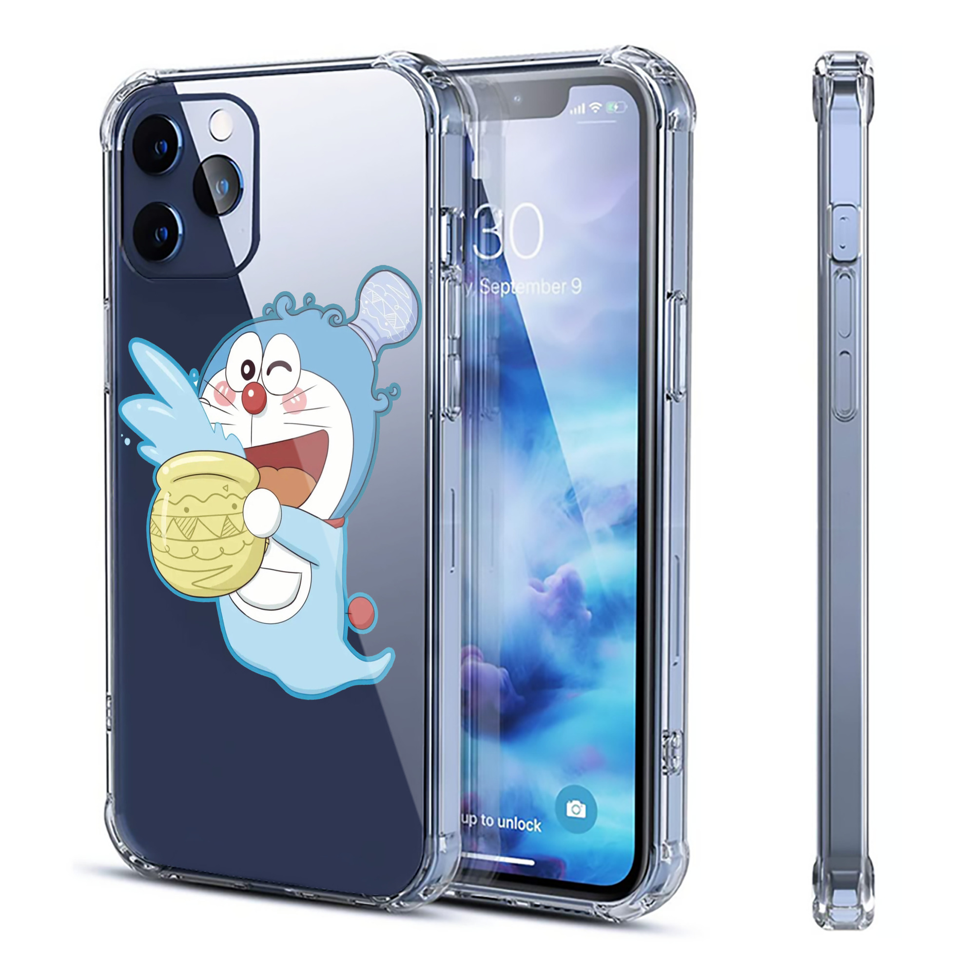 （画像用） ドラえもん Doraemon 【iPhone 12シリーズ対応】透明スマホケース（クリアソフトケース）